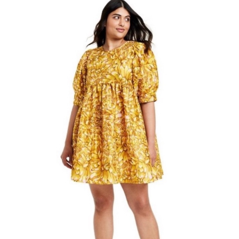 Kika vargas x Target Yellow Pink dress